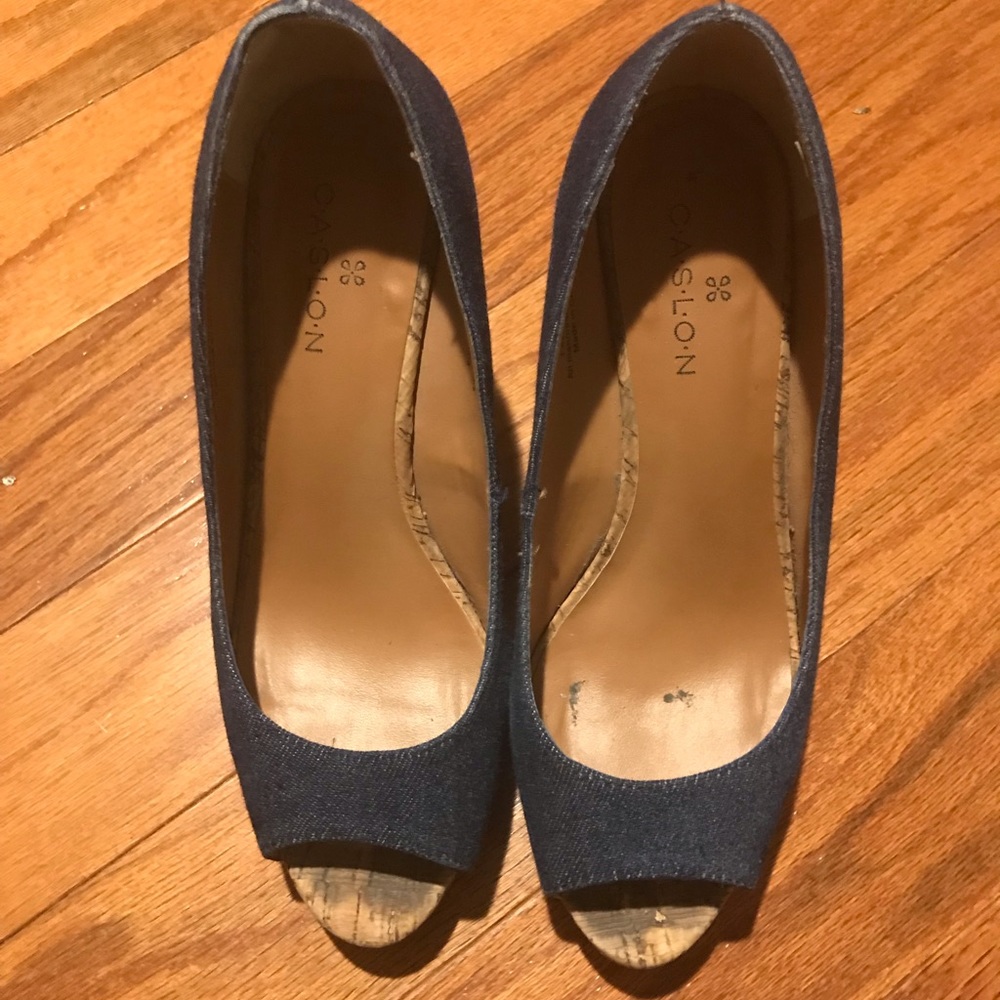 Jean & Cork Wedges